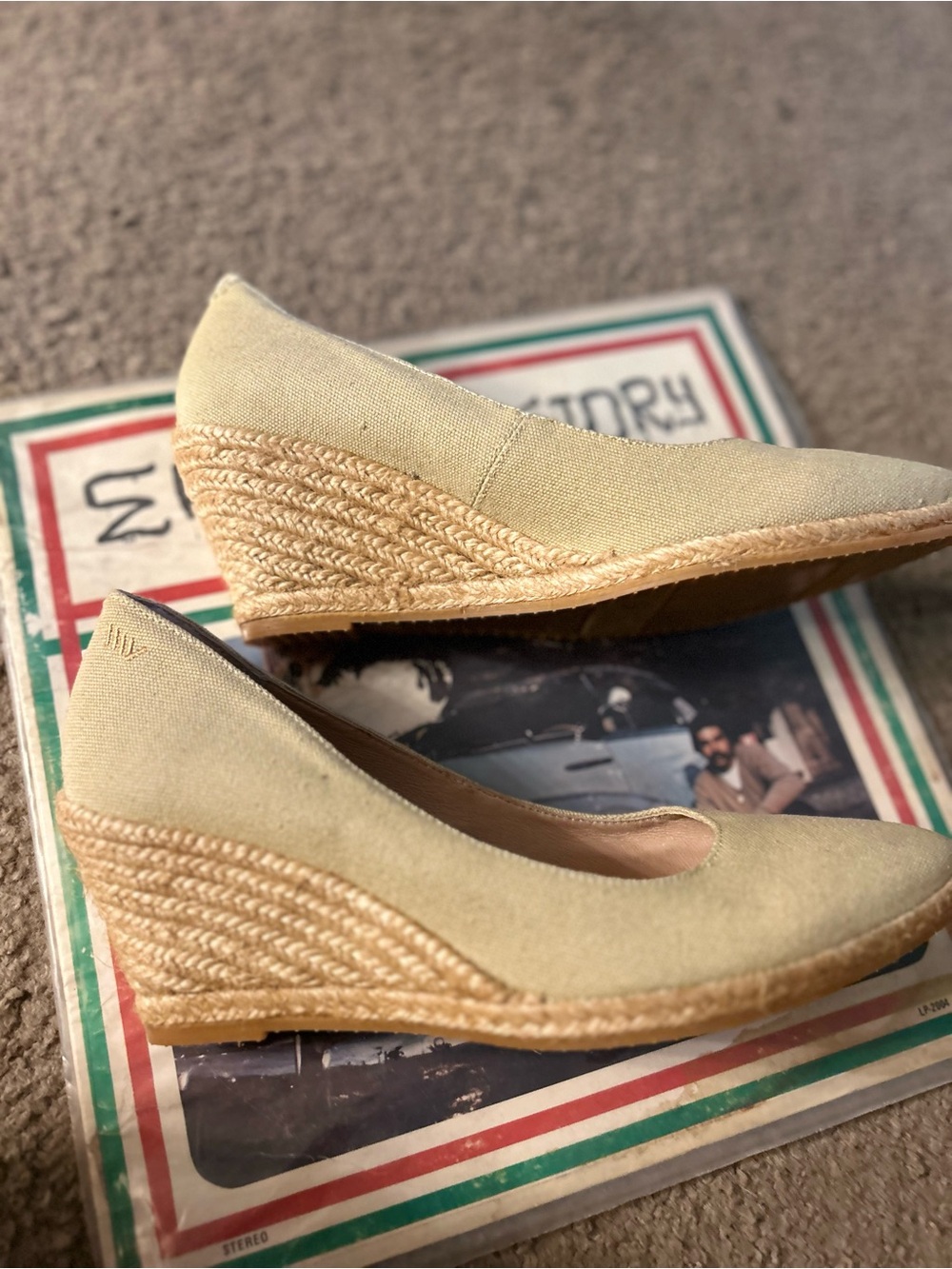 Viscata Barcelona Espadrille Wedge Pumps in Light Beige